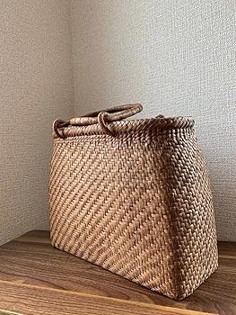Amazon | 山葡萄かごバッグ 山葡萄籠バッグ 【細ひご網代編み